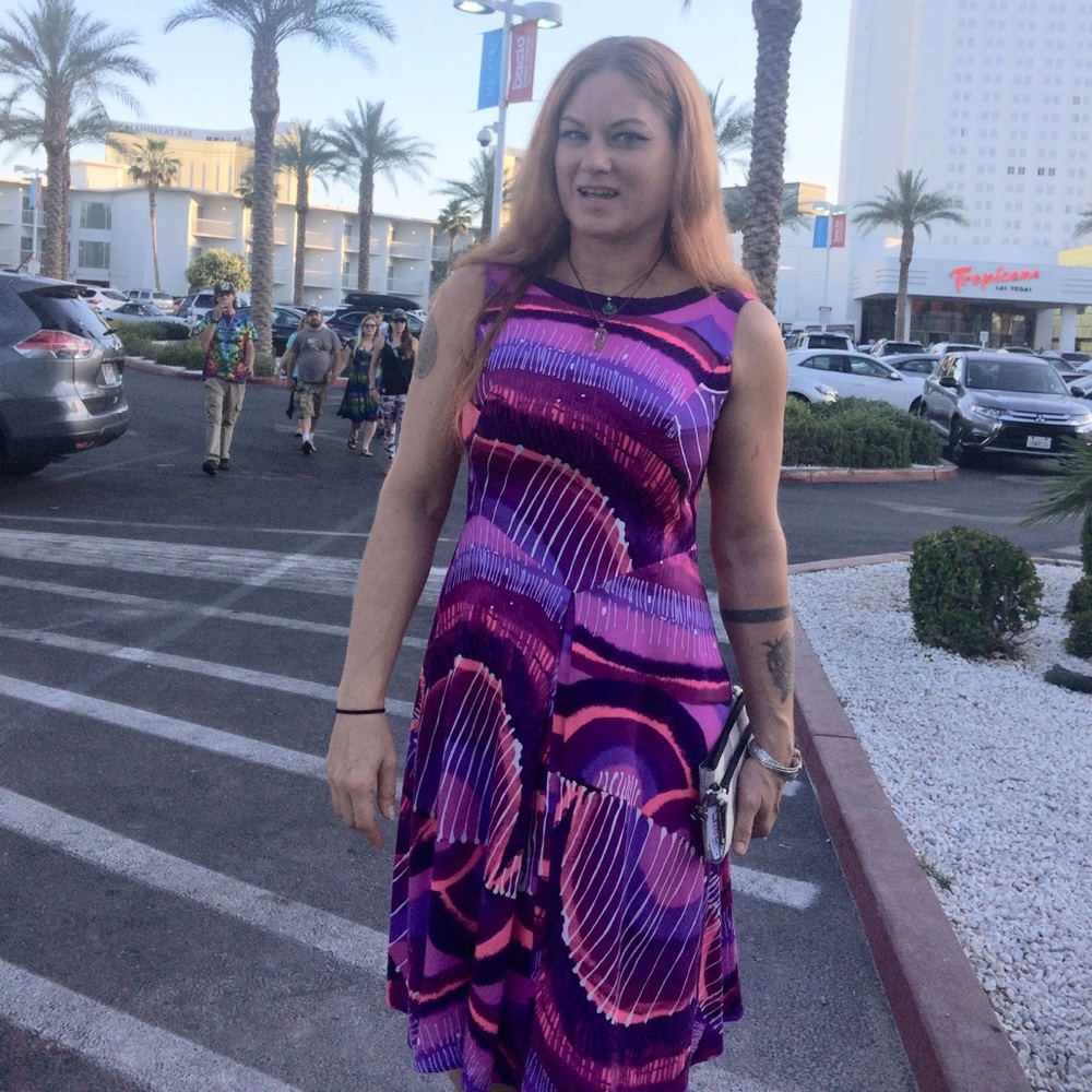 🎆Vtg Alfred Shaheen psychedelic party dress 🎆